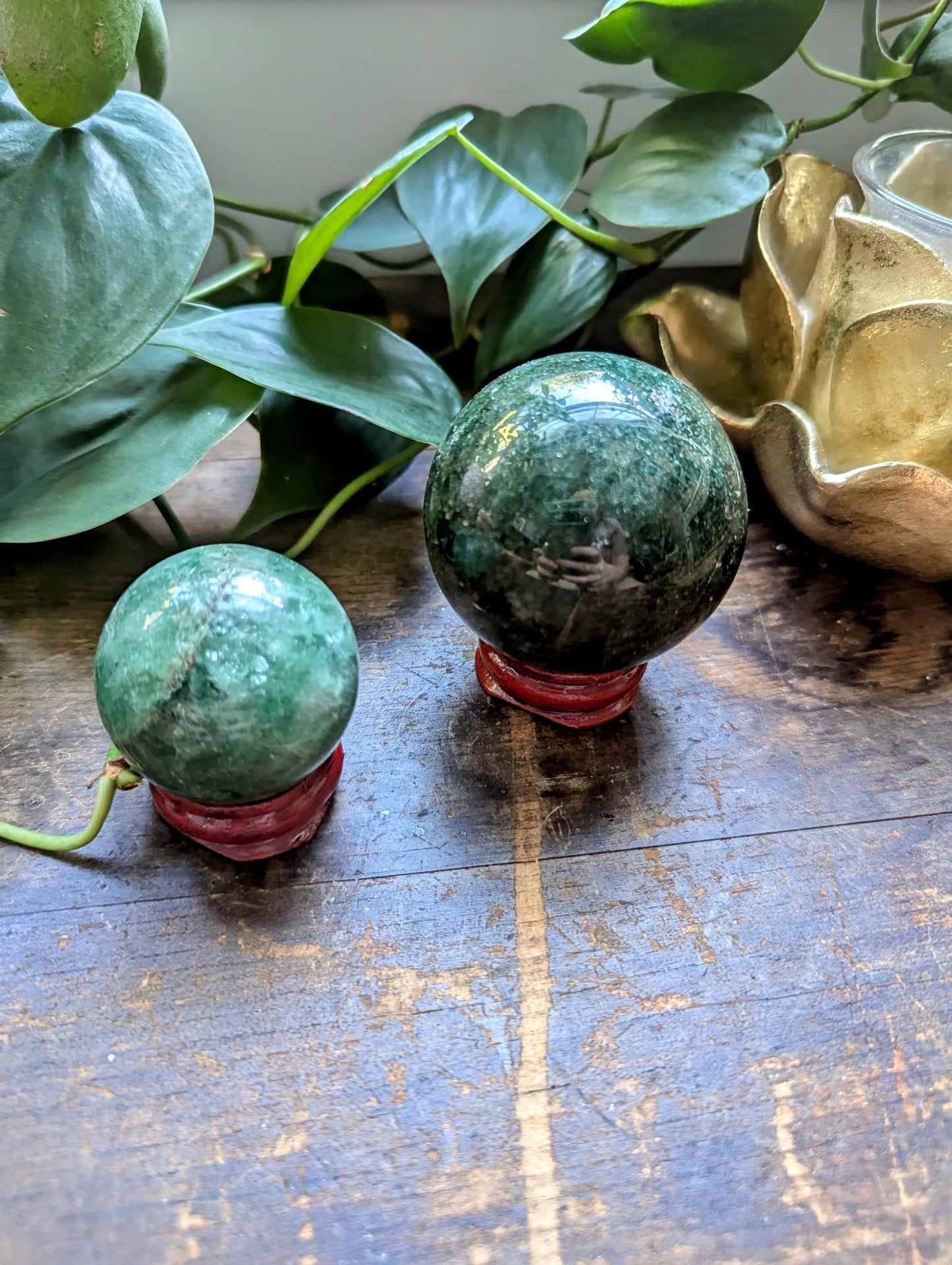 Green Strawberry Quartz Sphere