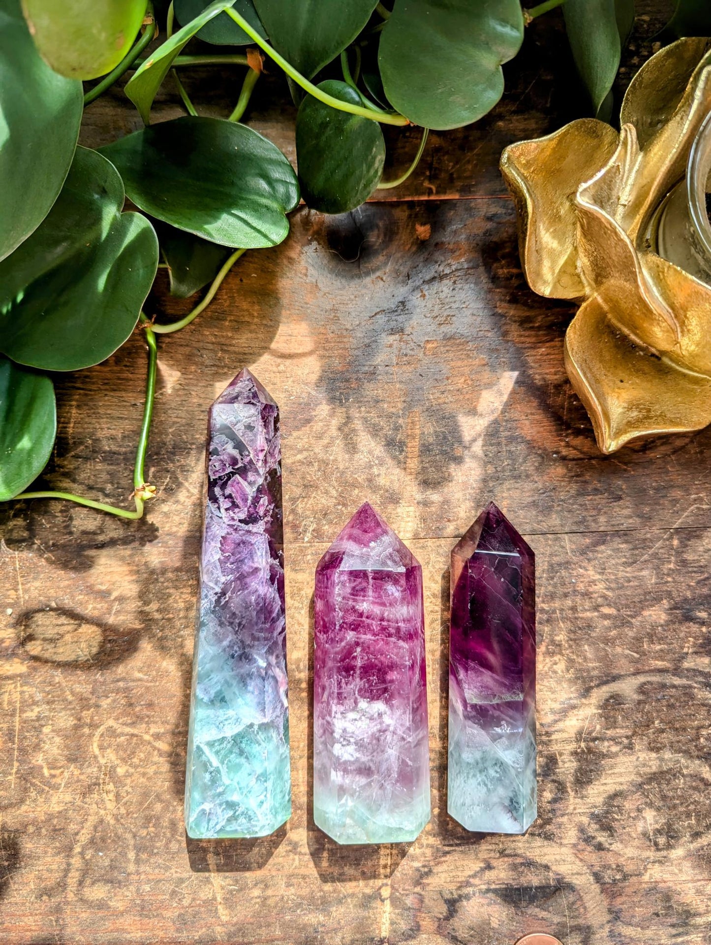 Watermelon Fluorite Tower