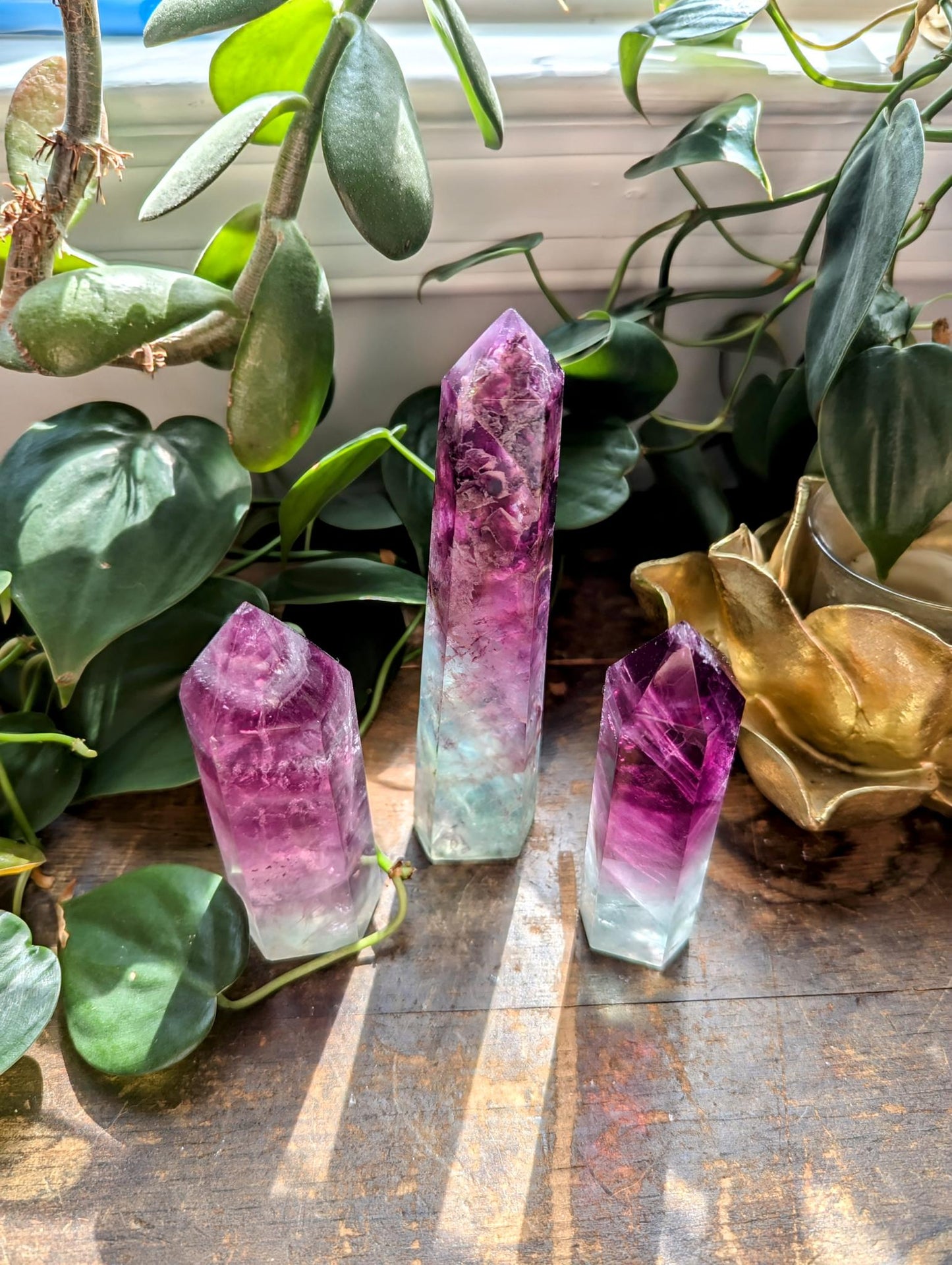 Watermelon Fluorite Tower