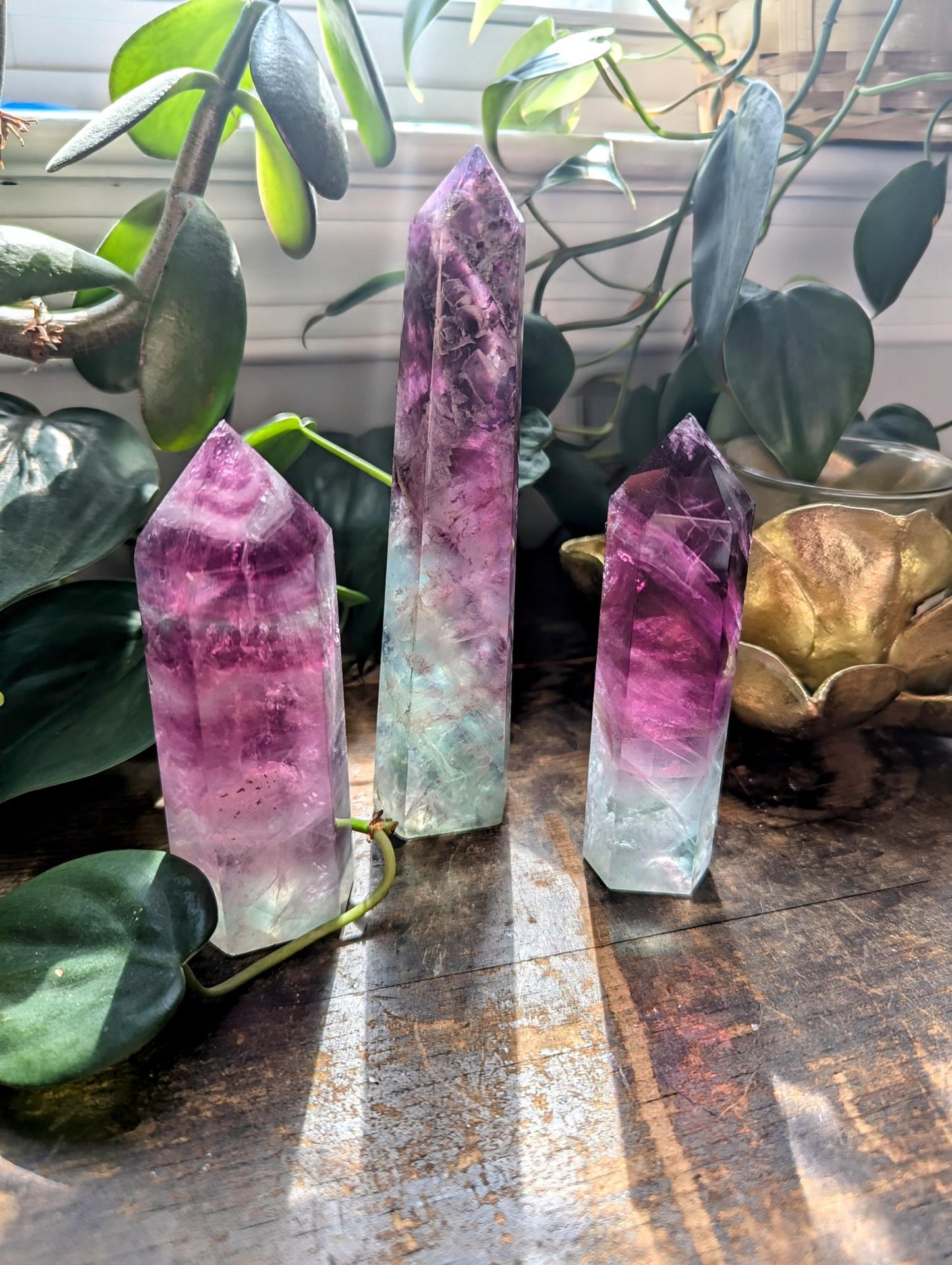 Watermelon Fluorite Tower