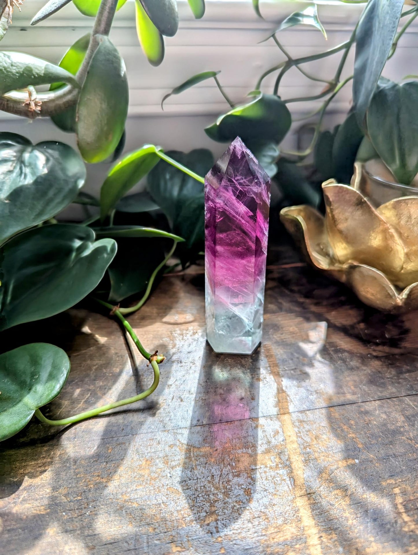 Watermelon Fluorite Tower