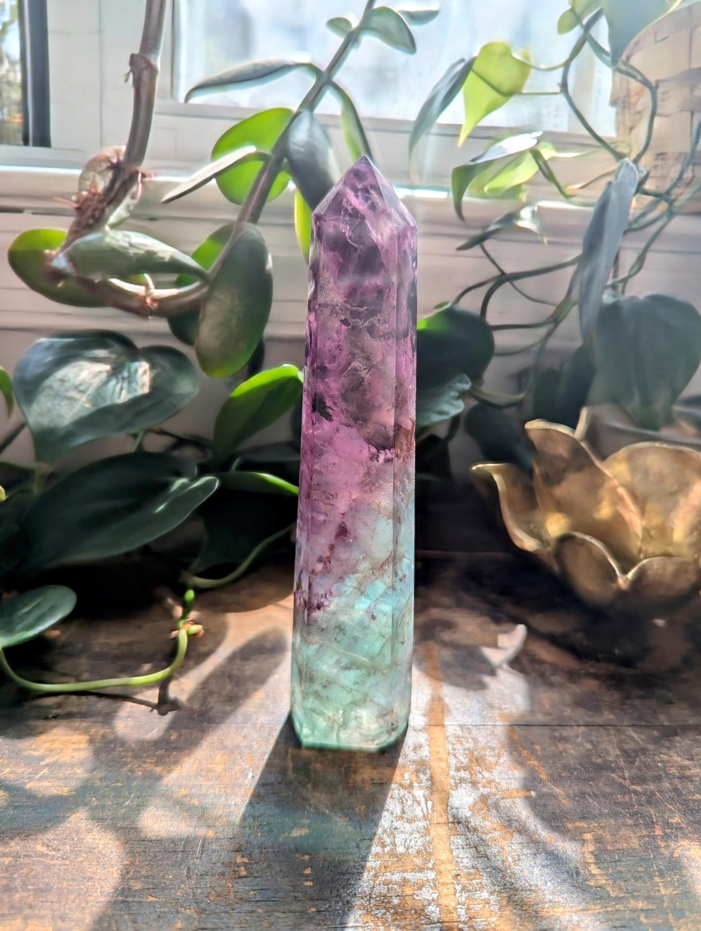 Watermelon Fluorite Tower