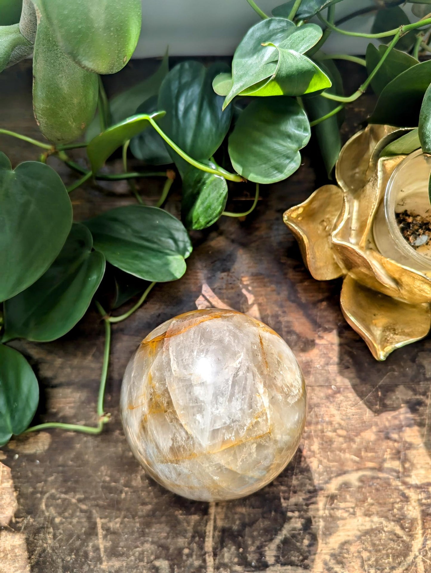 Golden Healer Quartz Sphere