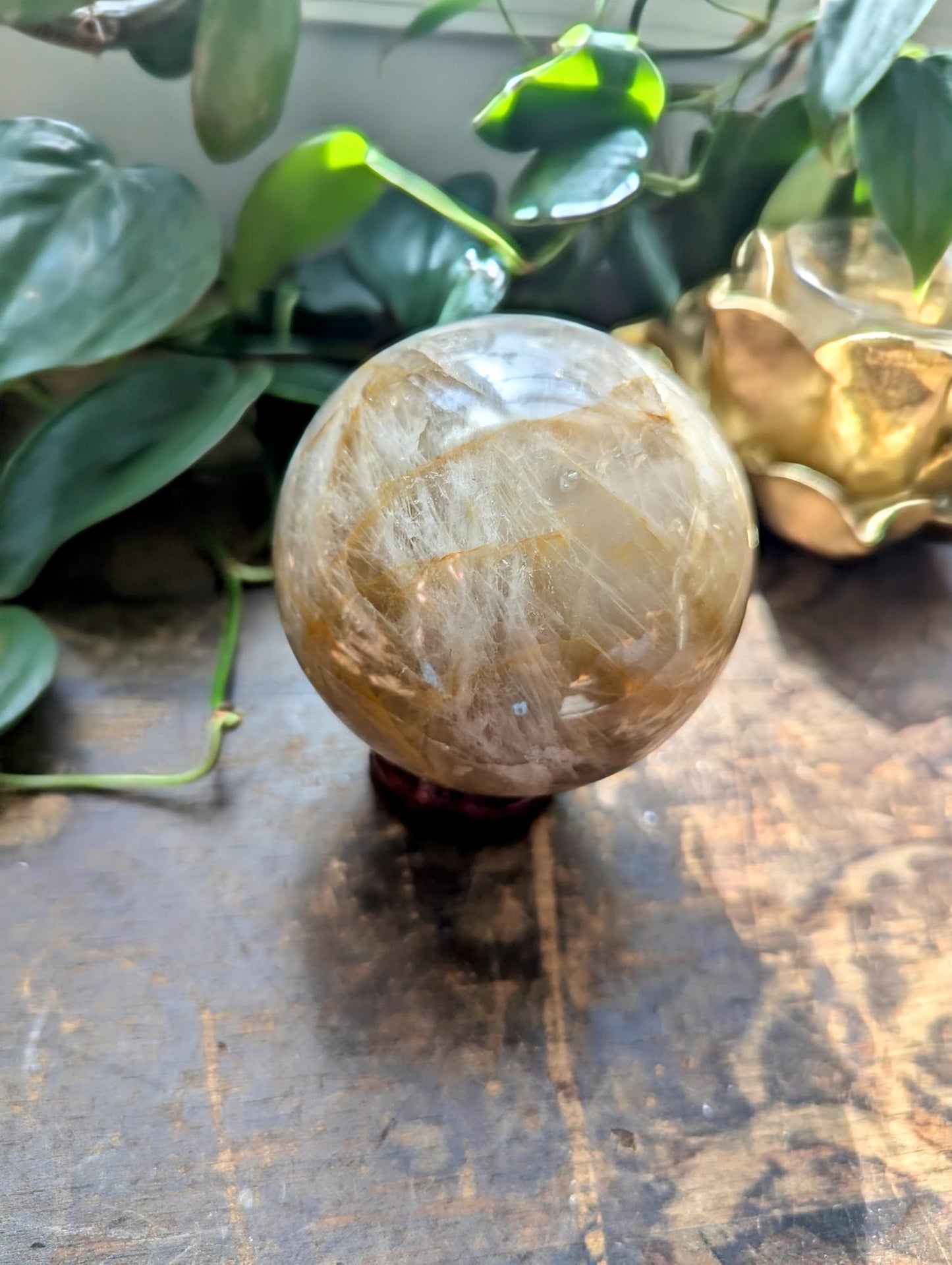 Golden Healer Quartz Sphere