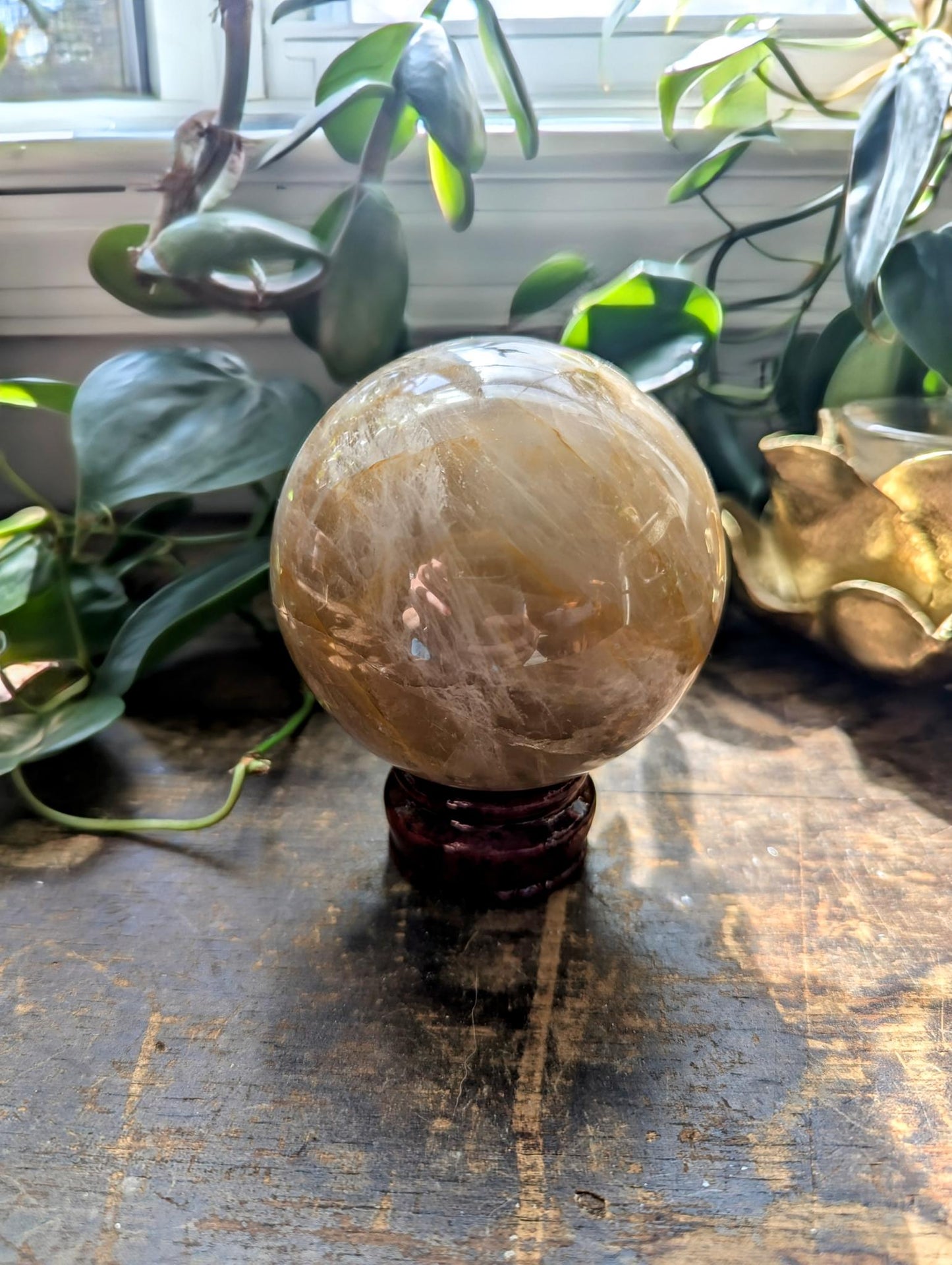 Golden Healer Quartz Sphere