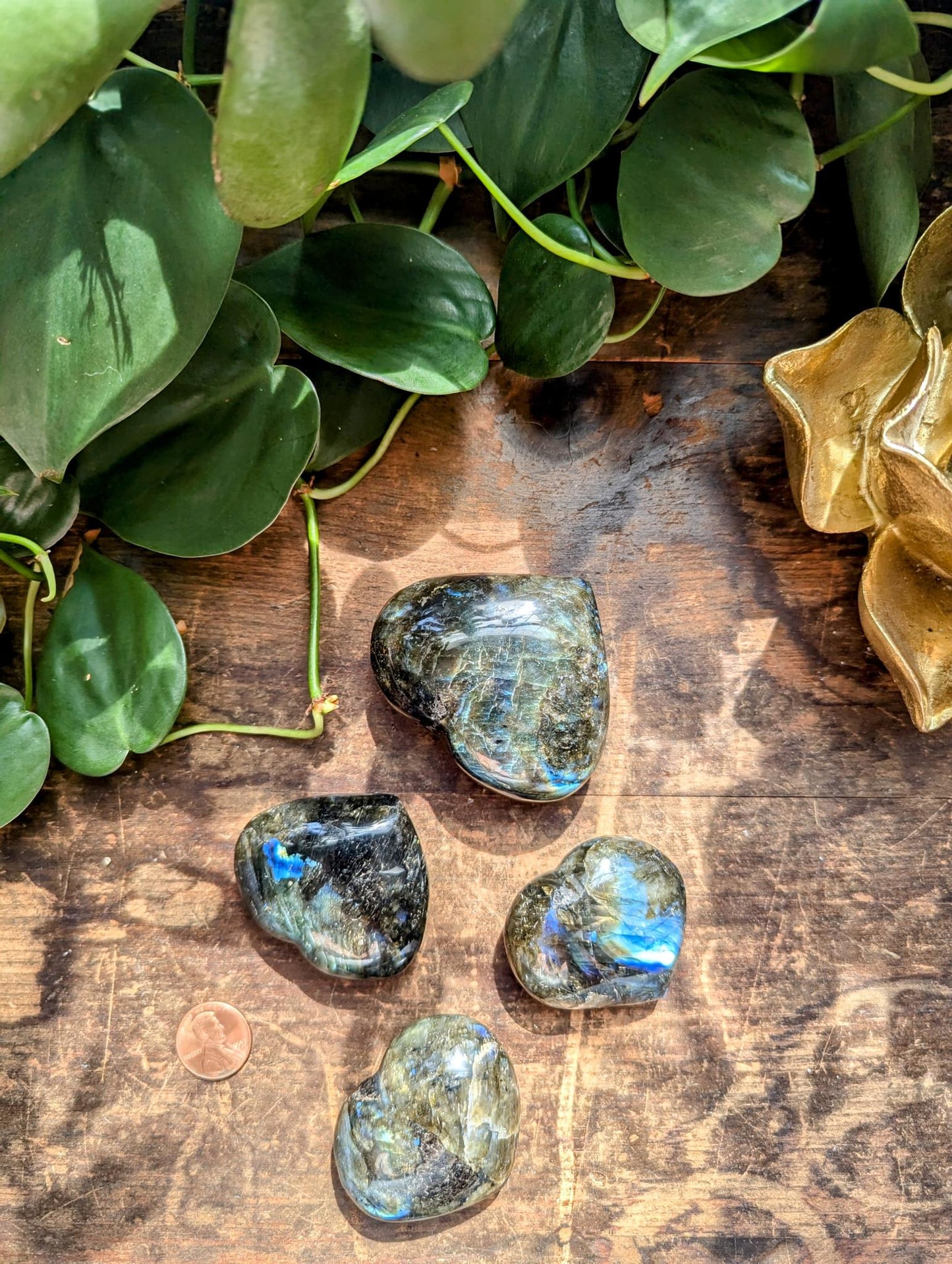 Labradorite Puffy Heart