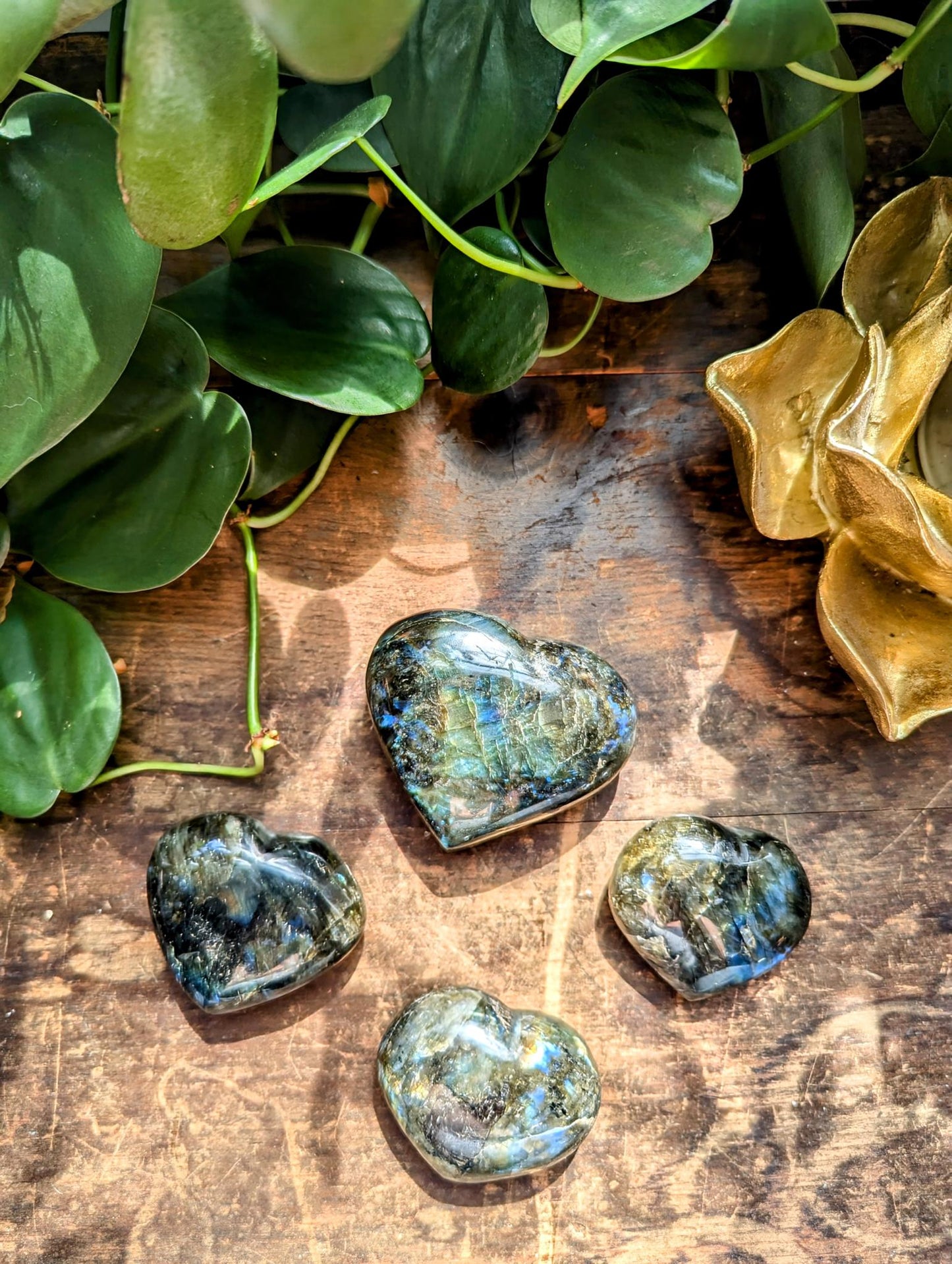 Labradorite Puffy Heart