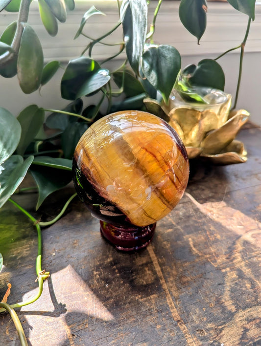 Yellow Fluorite Sphere