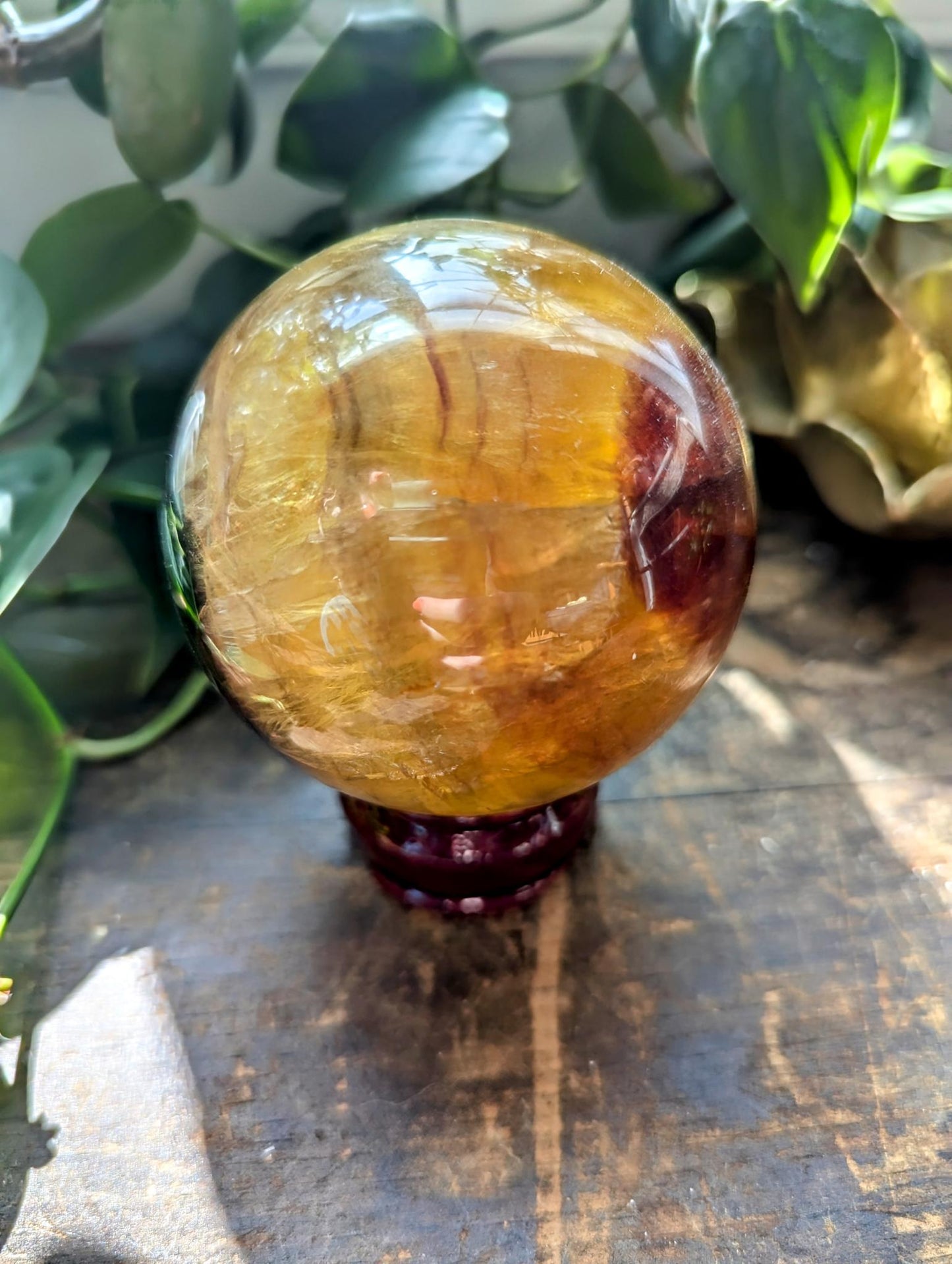 Yellow Fluorite Sphere